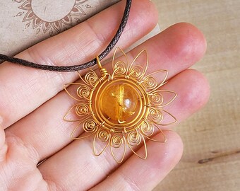 Citrine sun necklace discount