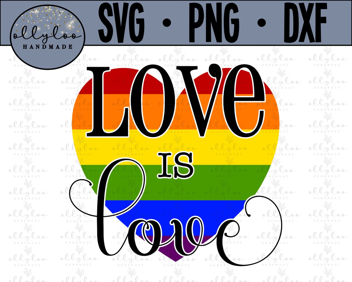 Love is love svg rainbow svg digital cut files DXF file | Etsy