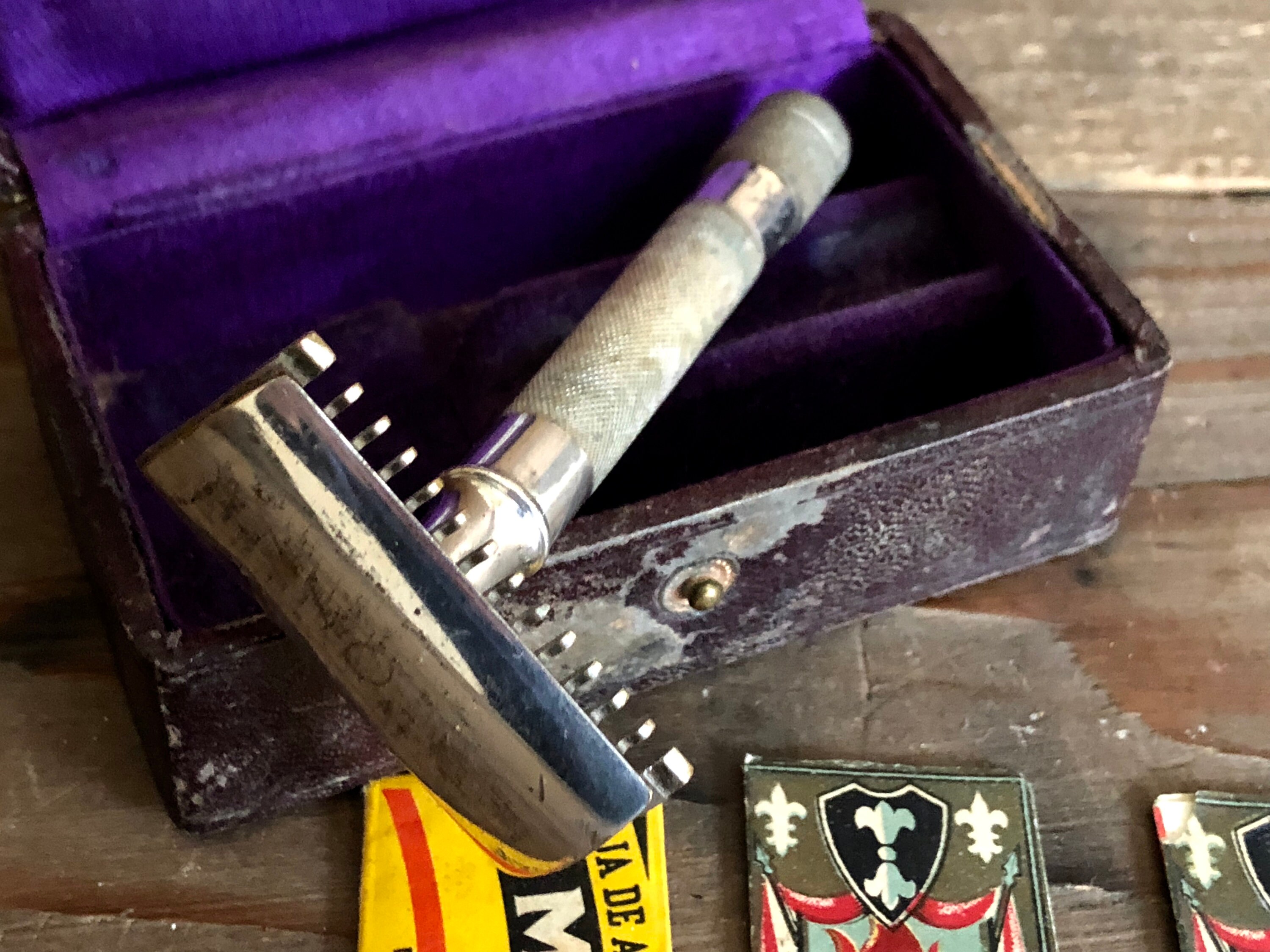 Antique Vintage Travel Gillette Safety Razor Box NICKEL Etsy
