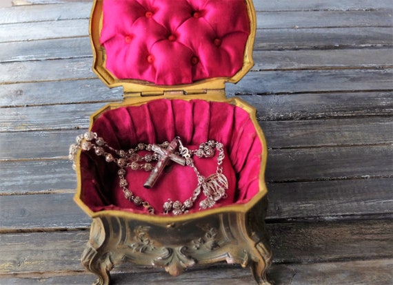 Antike französische Schmuck Dose 1880 Boudoir Schmuckstück | Etsy