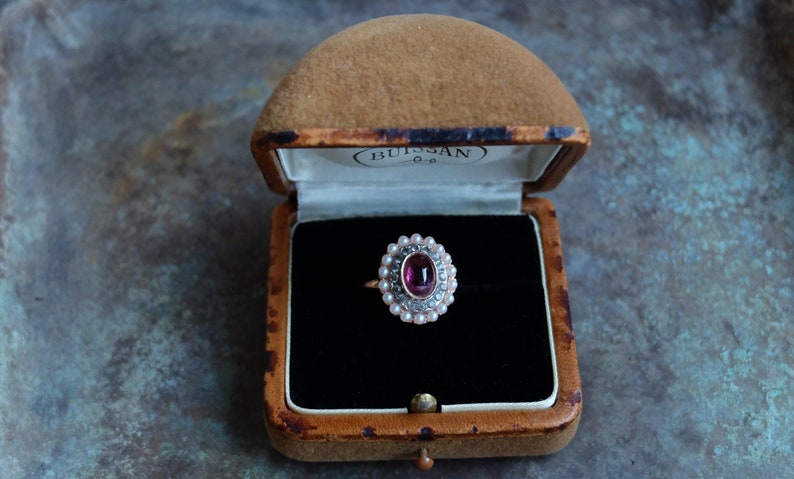 Antique ring box Jewelry Storage