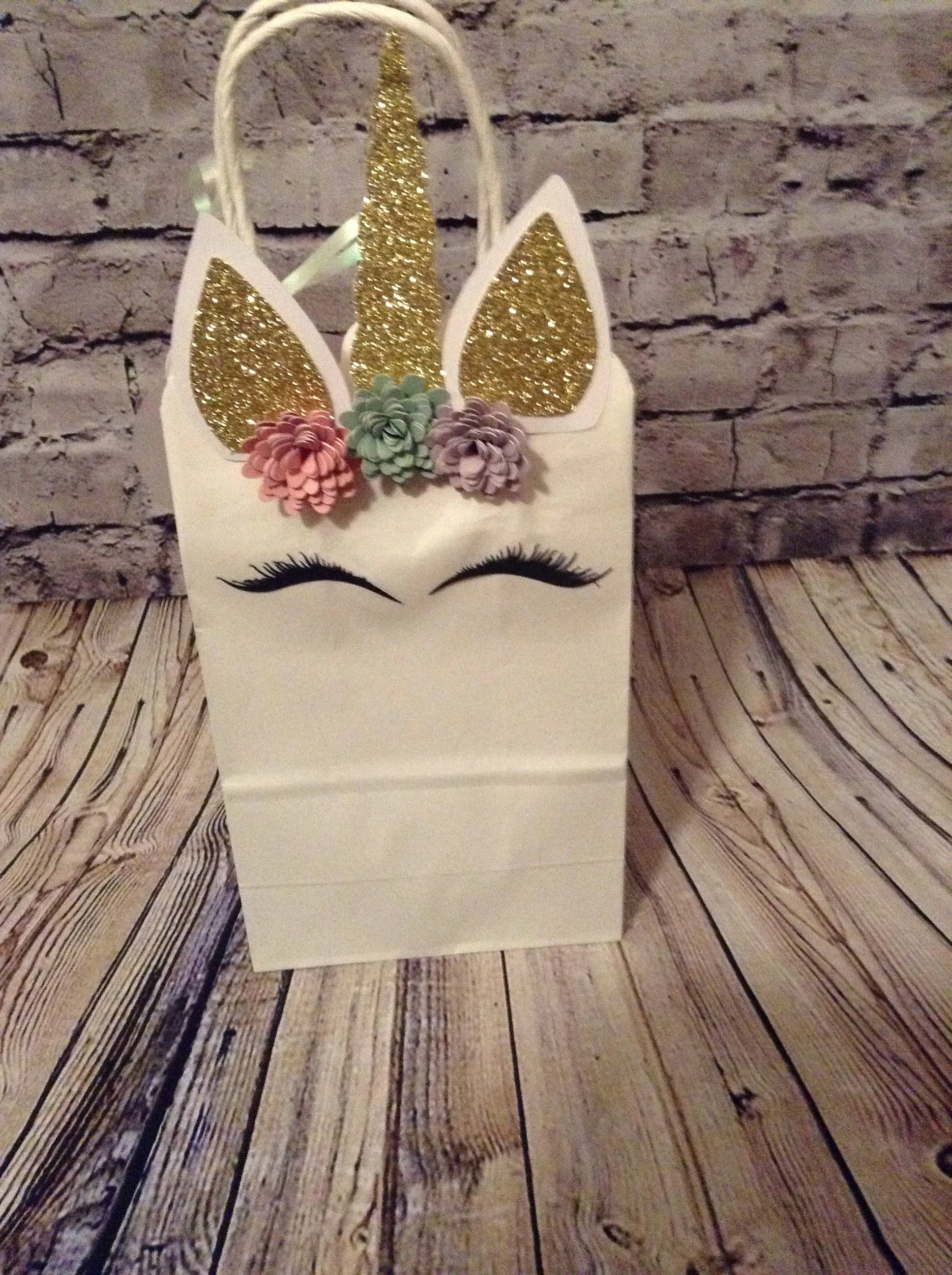 8 Unicorn treat bag goody bag magical party favor bag gift bag Etsy