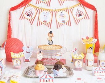 Printable Circus Pack - Circus Party Package - Circus Party Package - Personalized Printable