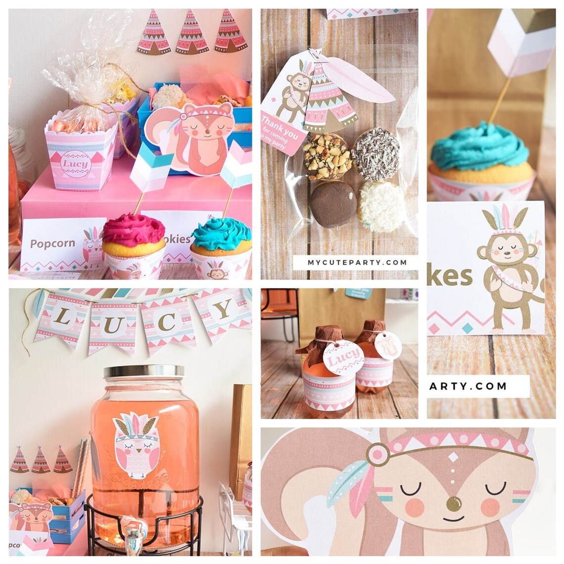Tribal Birthday Party Package Printable Tribal Printable Party Package ...
