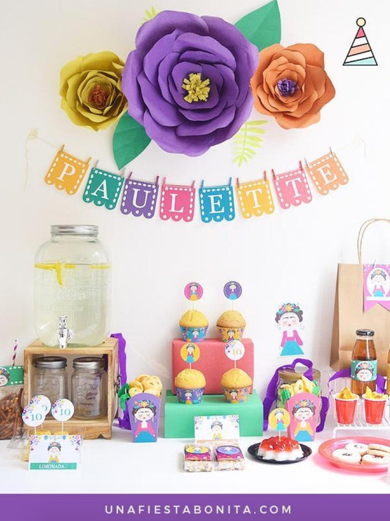 Printable package for Frida Kahlo parties, Mexican birthday party Il_570xn