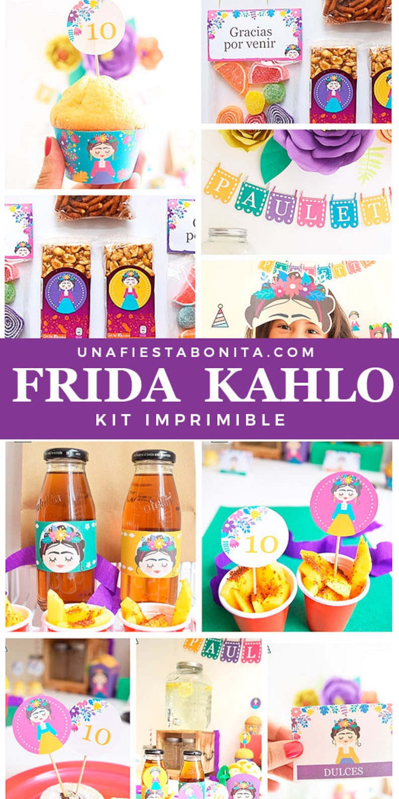 Printable Package for Frida Kahlo Parties, Mexican Birthday Party - Etsy