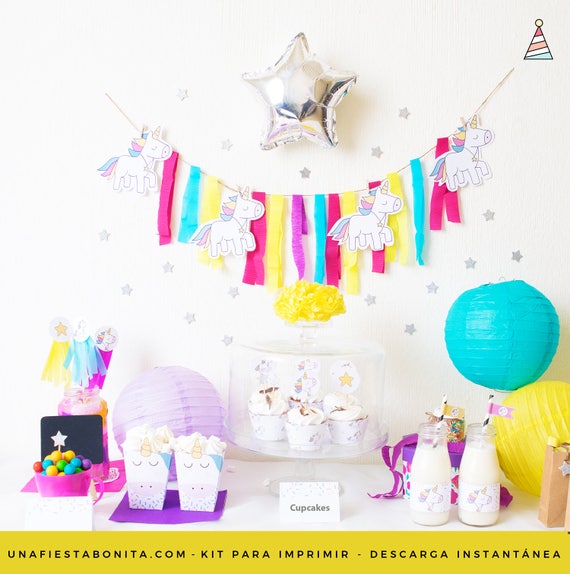 Unicorn Party Printable - Party Package - Unicorn Party Supplies - baby unicorn Il_570xn
