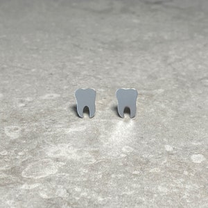 Silver Tooth Earrings