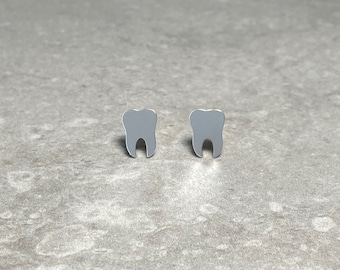 Silver Tooth Earrings