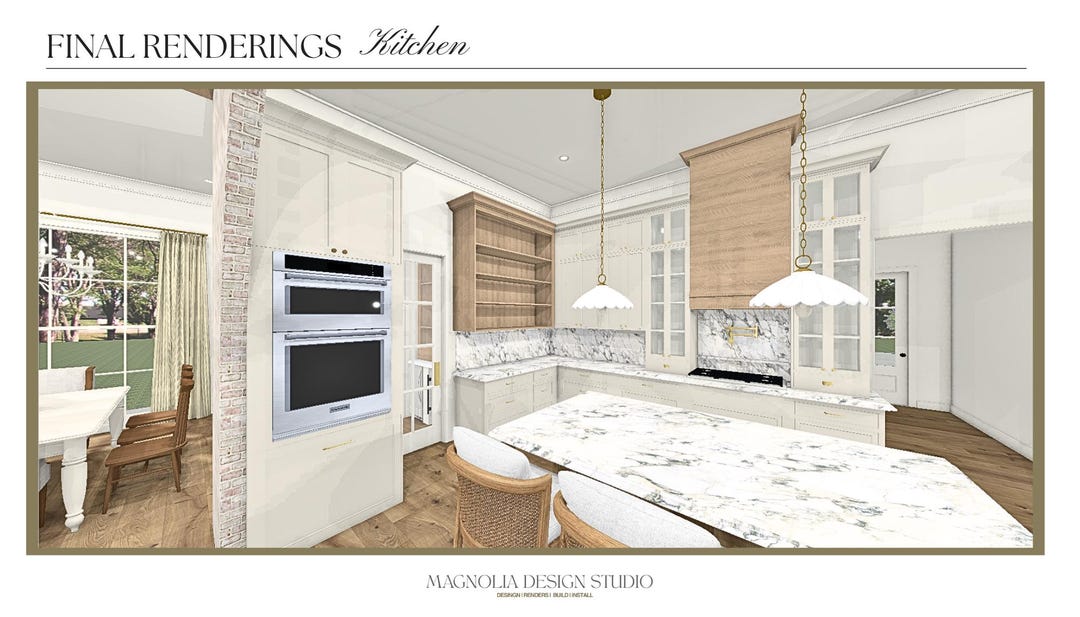Custom Kitchen Rendering Service | 3D Interior Design Visualization ...