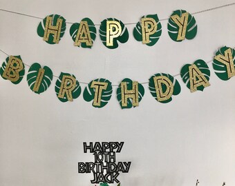 Safari Birthday Banner, Jungle Theme Birthday Party, Wild Animals, Zoo Birthday, Safari Decorations, Safari Banner, Luau Banner