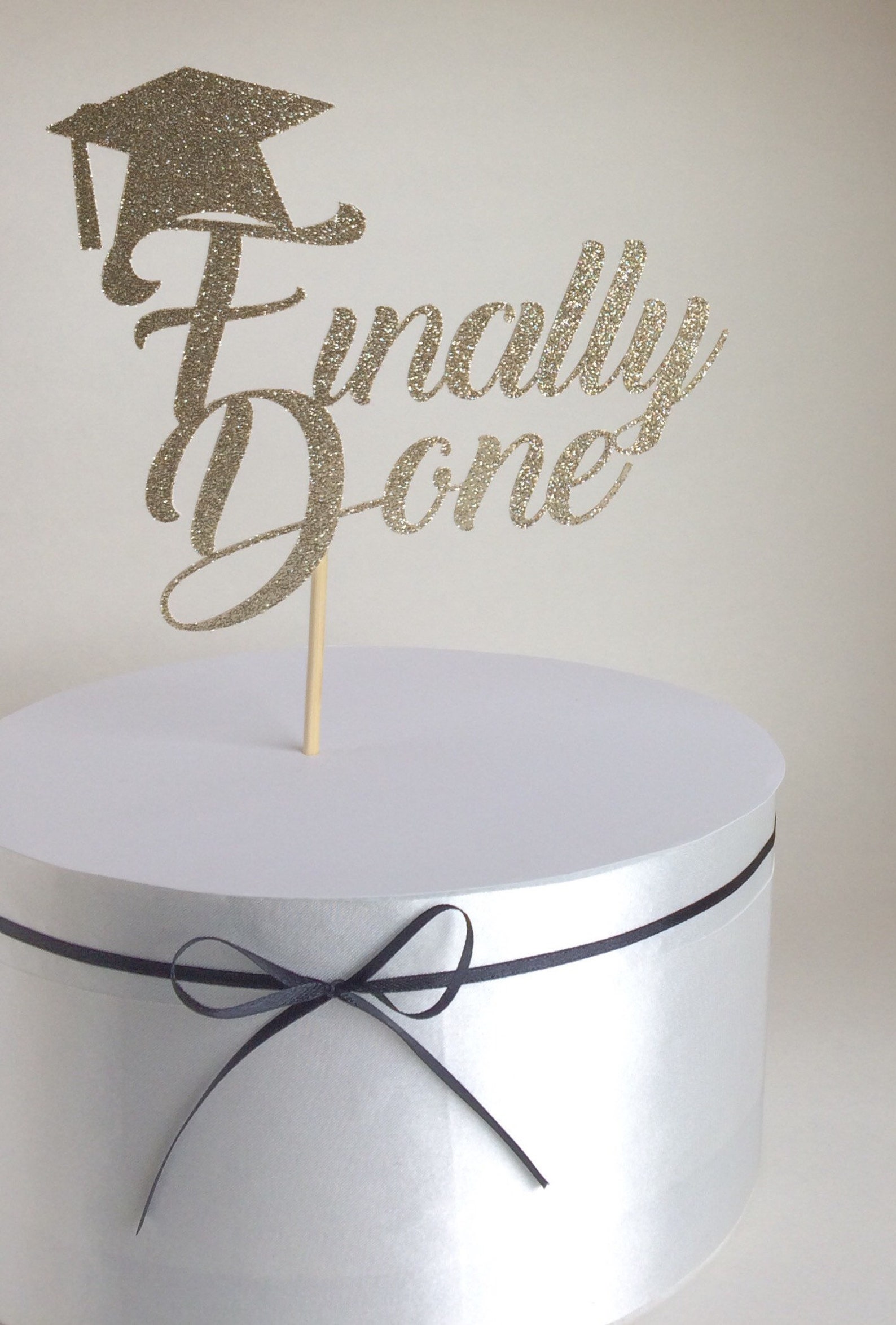 Graduation Cake Topper, Finally Done, Party Decorations, Congrats Grad ...