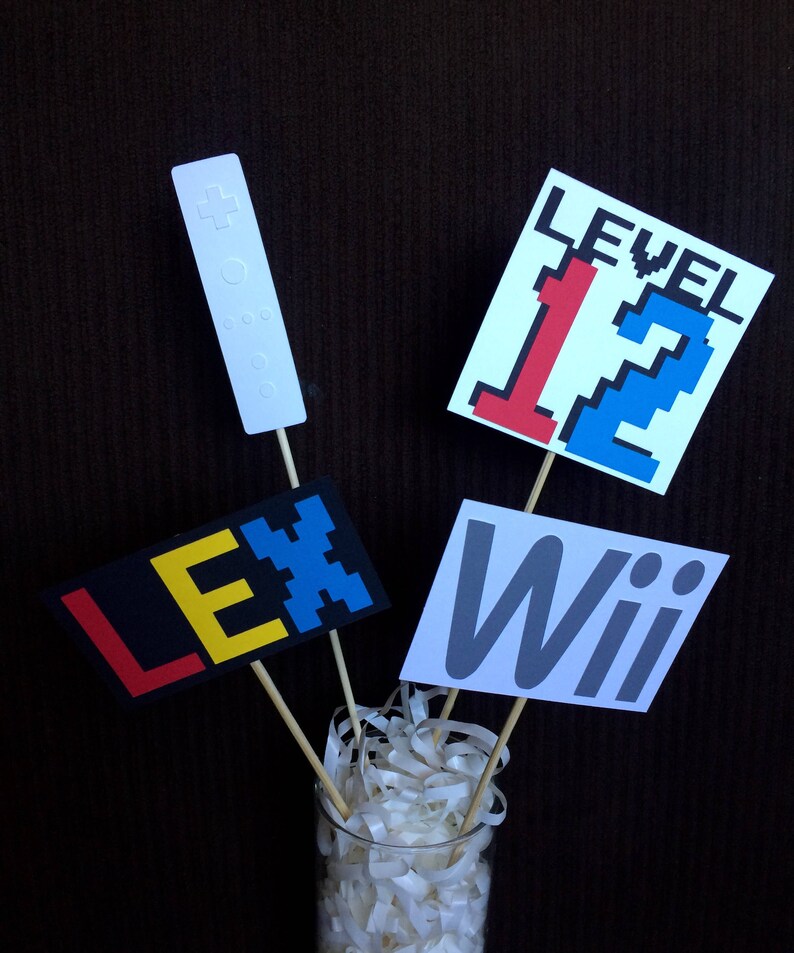 Gamer Centerpiece Video Game Birthday Gamer Party Video Etsy