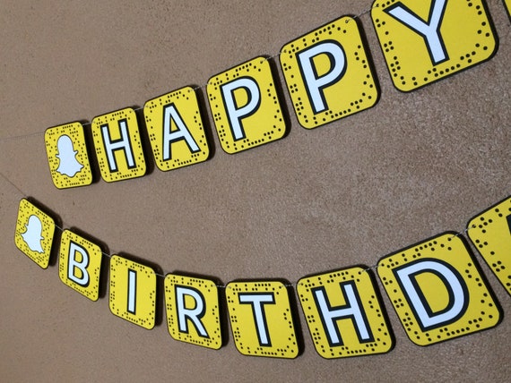 Social Media Birthday Banner Social Media Party Decor App Etsy