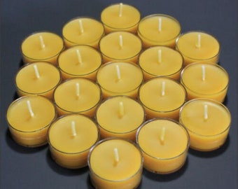 60 Beeswax 100% American beeswax Tealights No Additives or Dyes..