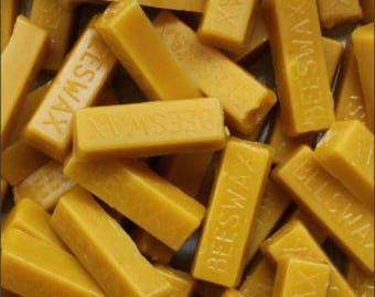 1 x 1 Oz Bars Of 100% Pure American Beeswax Filtered Blocks Never Cut or Dyed