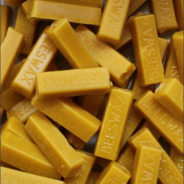 1 x 1 Oz Bars Of 100% Pure American Beeswax Filtered Blocks Never Cut or Dyed