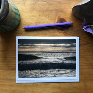 Kurvige Welle Grußkarte - Leinen Karte Lager - Fine Art Fotografie - Ocean Wave Florida Strände