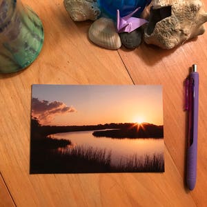 Plätschernde Sunrise Fripp Island in South Carolina 4 x 6 Postkarte Fotografie Urlaub, Geschenke