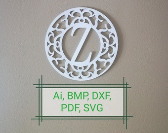 Decorative Alphabet Laser Files (ai, bmp, dxf, pdf, svg)