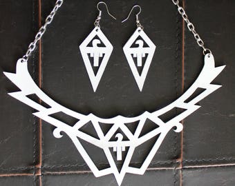 Make Your Own Laser-Cut Necklace and Earring Set (Contains SVG, DXF and Adobe Illustrator files)