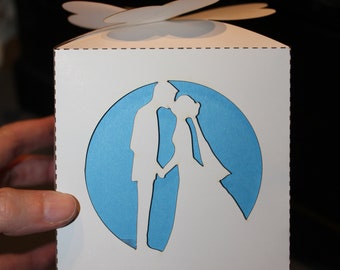 Laser-Cut Cardstock Wedding Party Favor Box (Contains Adobe Illustrator, DXF, PDF, and SVG files)
