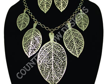 Make Your Own Laser-Cut Necklace and Earring Set (Contains SVG, DXF and Adobe Illustrator files)