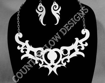 Make Your Own Laser-Cut Necklace and Earring Set (Contains SVG, DXF and Adobe Illustrator files)