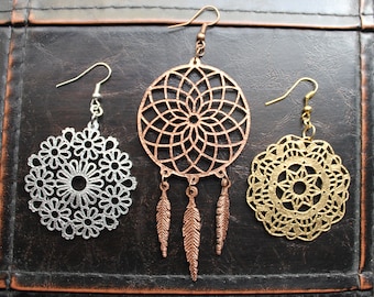 Earring Vector Files (Set of 3. Contains zip with ai, bmp, dxf, jpg, pdf, and svg files)