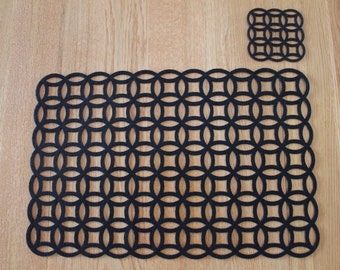 Placemat and Coaster Laser Files #1 (svg, pdf, ai, dxf, cdr)