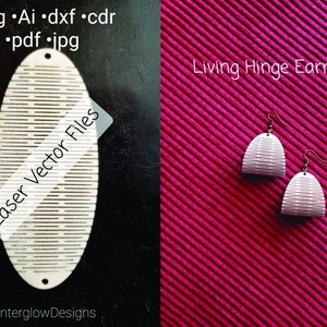 Vector Laser Files for Living Hinge Earrings (svg, Ai, dxf, cdr, pdf, jpg)