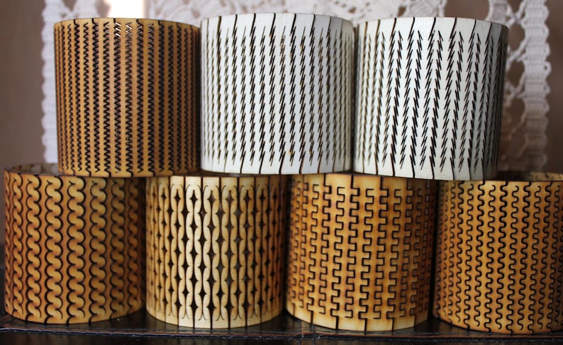 Download Set of 7 Laser-Cut Living Hinge Bracelet Files Contains ...