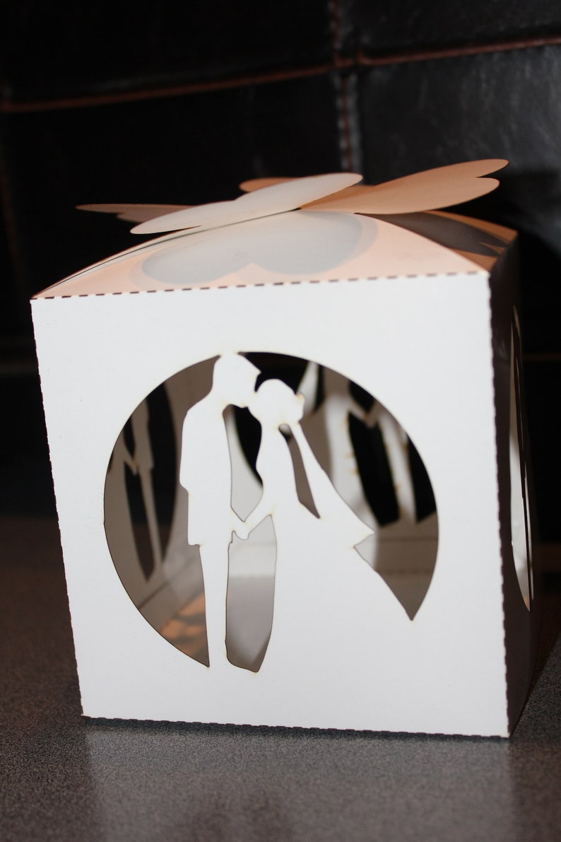 Lasercut Cardstock Wedding Party Favor Box contains Adobe Etsy