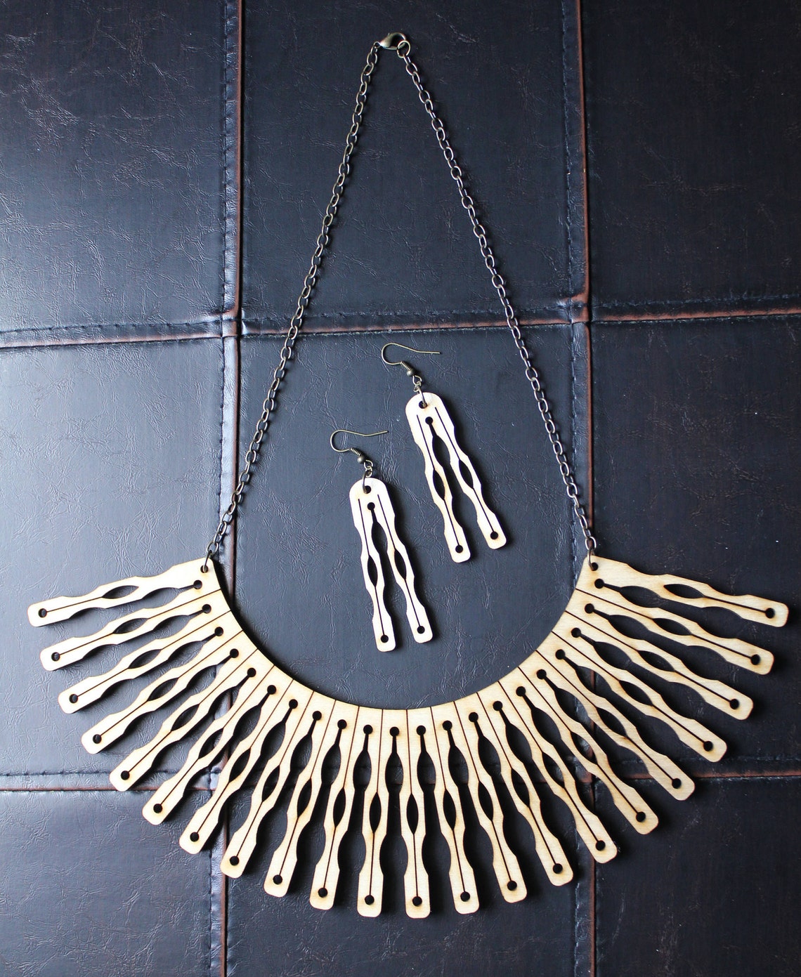 Set of Laser Cut Necklace and Earrings Vector Art Files - Etsy
