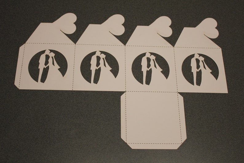 Lasercut Cardstock Wedding Party Favor Box contains Adobe Etsy