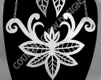 Make Your Own Laser-Cut Necklace and Earring Set (Contains SVG, DXF and Adobe Illustrator files)