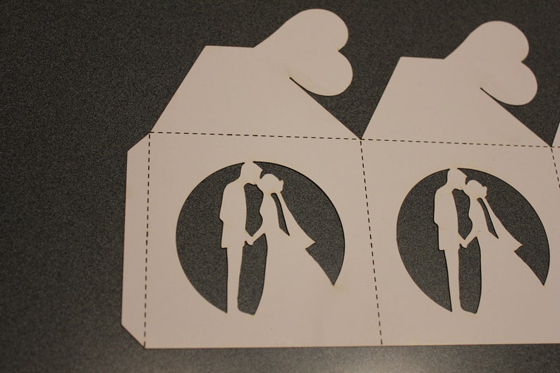 Lasercut Cardstock Wedding Party Favor Box contains Adobe Etsy