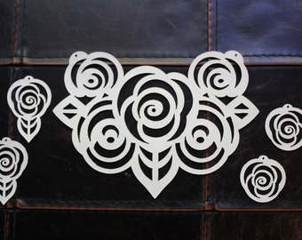 Necklace and Earring Set Vector Files (Contains SVG, BMP, DXF, Adobe Illustrator, and pdf)