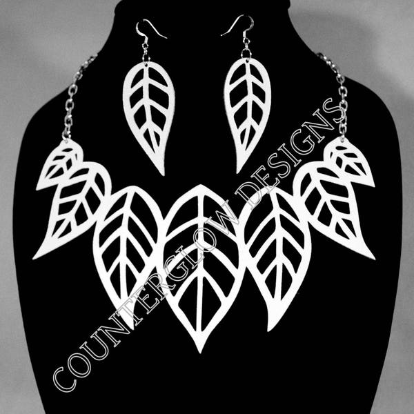 Make Your Own Laser-Cut Necklace and Earring Set (Contains SVG, DXF and Adobe Illustrator files)