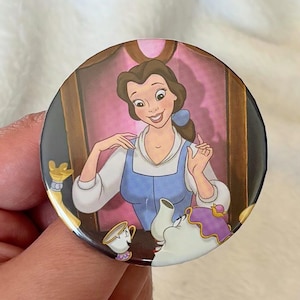 Belle Upcycled Book Button