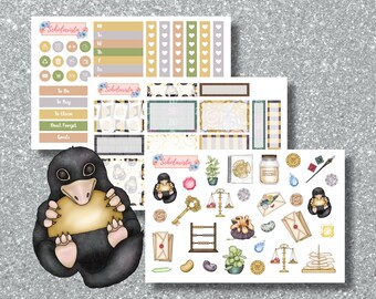 MMK06A007 Retro Goodies Flake Sticker Vintage Goods Gold Foil Sticker 24 pieces