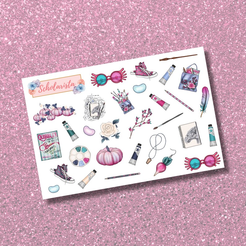 Wizard Artist Planner Sticker Kit Blank Decorative Boxes Decorative Functional Sheets |
