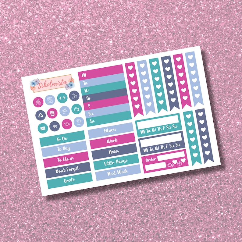 Wizard Artist Planner Sticker Kit Blank Decorative Boxes Decorative Functional Sheets |