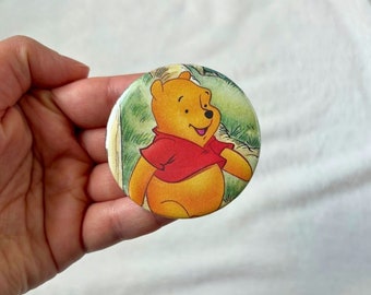 Winnie the Pooh Upcycled Book Button