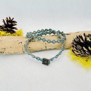 Double Beaded Wrap Bracelet, Beaded Bracelet, Czech Beaded Bracelet, Seed Bead Bracelet