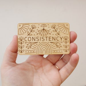 Mini-carte le mot de l'année • affirmation de soi 2024 • rappel de mantra • art de la résolution du nouvel an • art de bureau inspirant • un petit mot