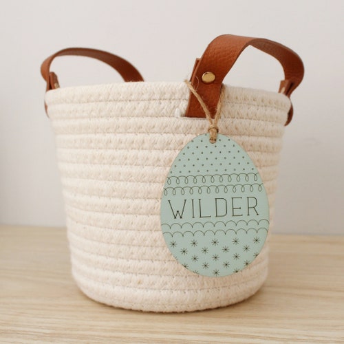 Easter Basket Tag Personalized Easter Place Card Name Easter Etsy