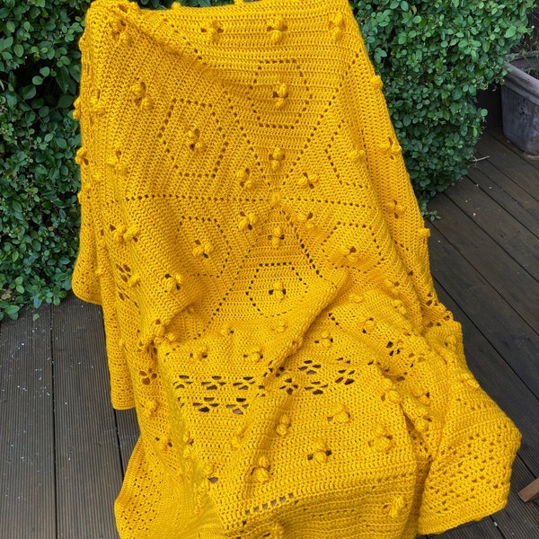 The Beekeeper’s Hive Blanket - CROCHET PATTERN ONLY - Digital Pattern