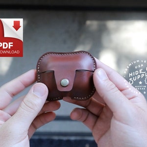 Leather AirPods Pro Case - Template Pattern Guide -  PDF (8.5&quot; x 11&quot; + A4 Format) - Leather Crafting