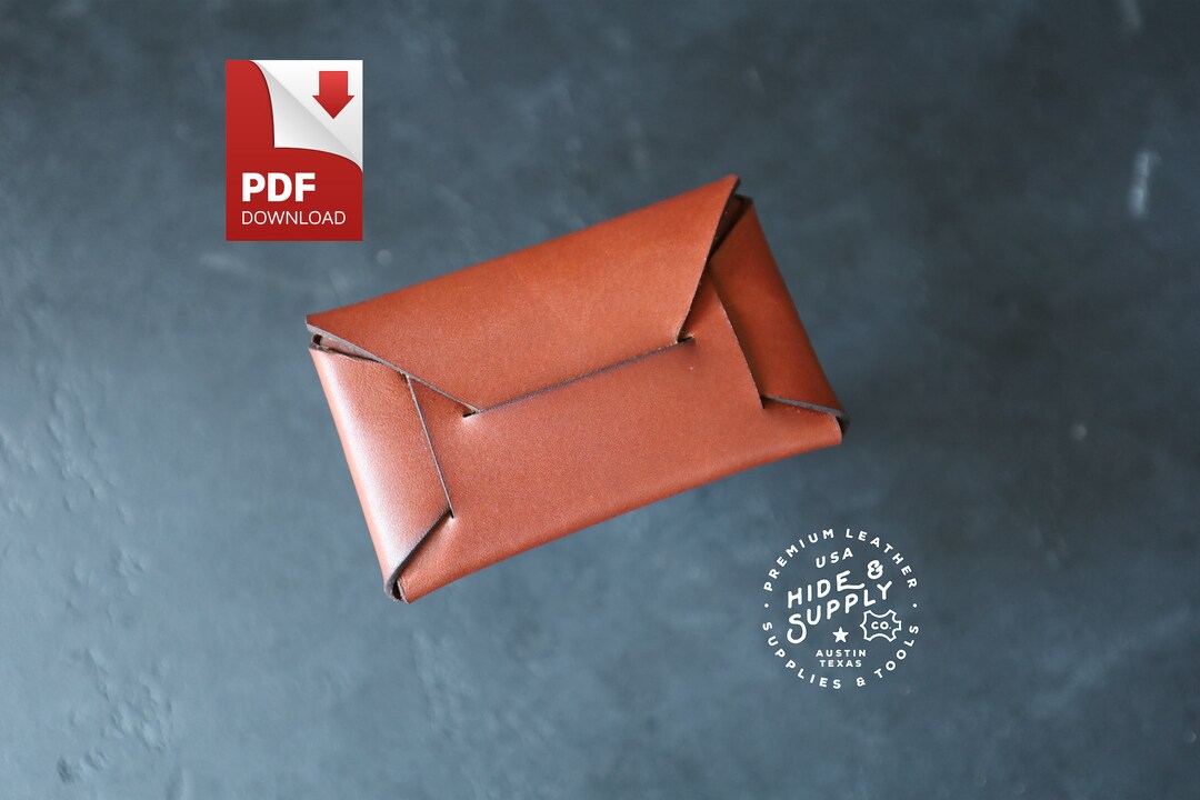 Envelope Wallet Pattern Easy Stitchless Envelope Wallet Design - Card Case Template Pattern ...
